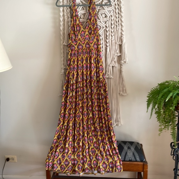Anthropologie Maeve Luella Maxi Dress Yellow Floral Multi size small - Picture 3 of 9